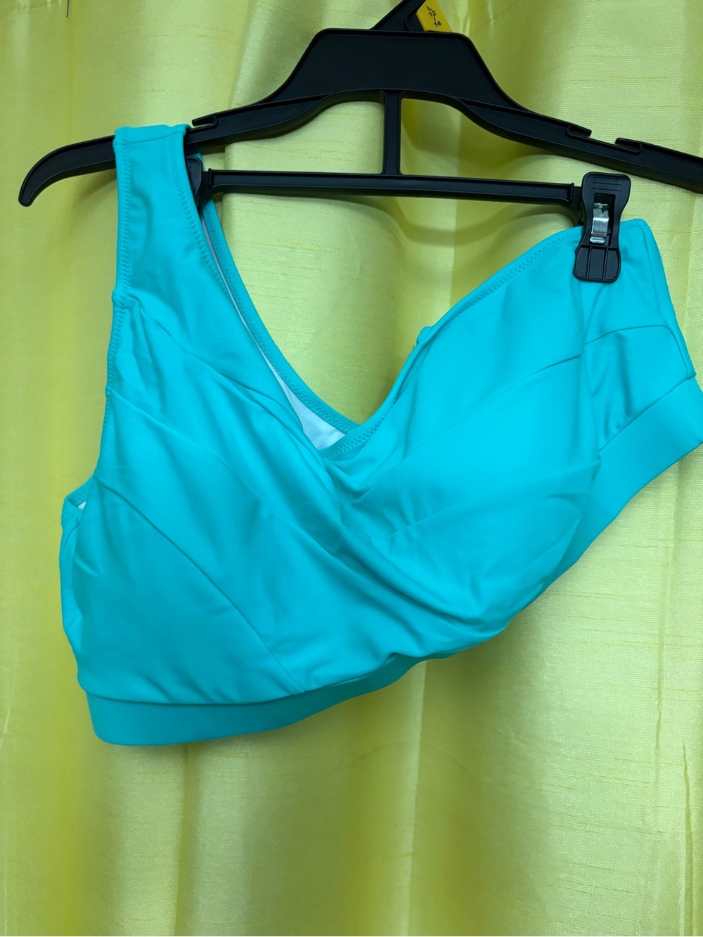 Women's Teal Wireless Swim Top  and pink leopard print bottoms